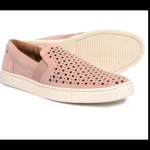 Frye & Co Peggy Pink Suede SlipOn  Sneakers
